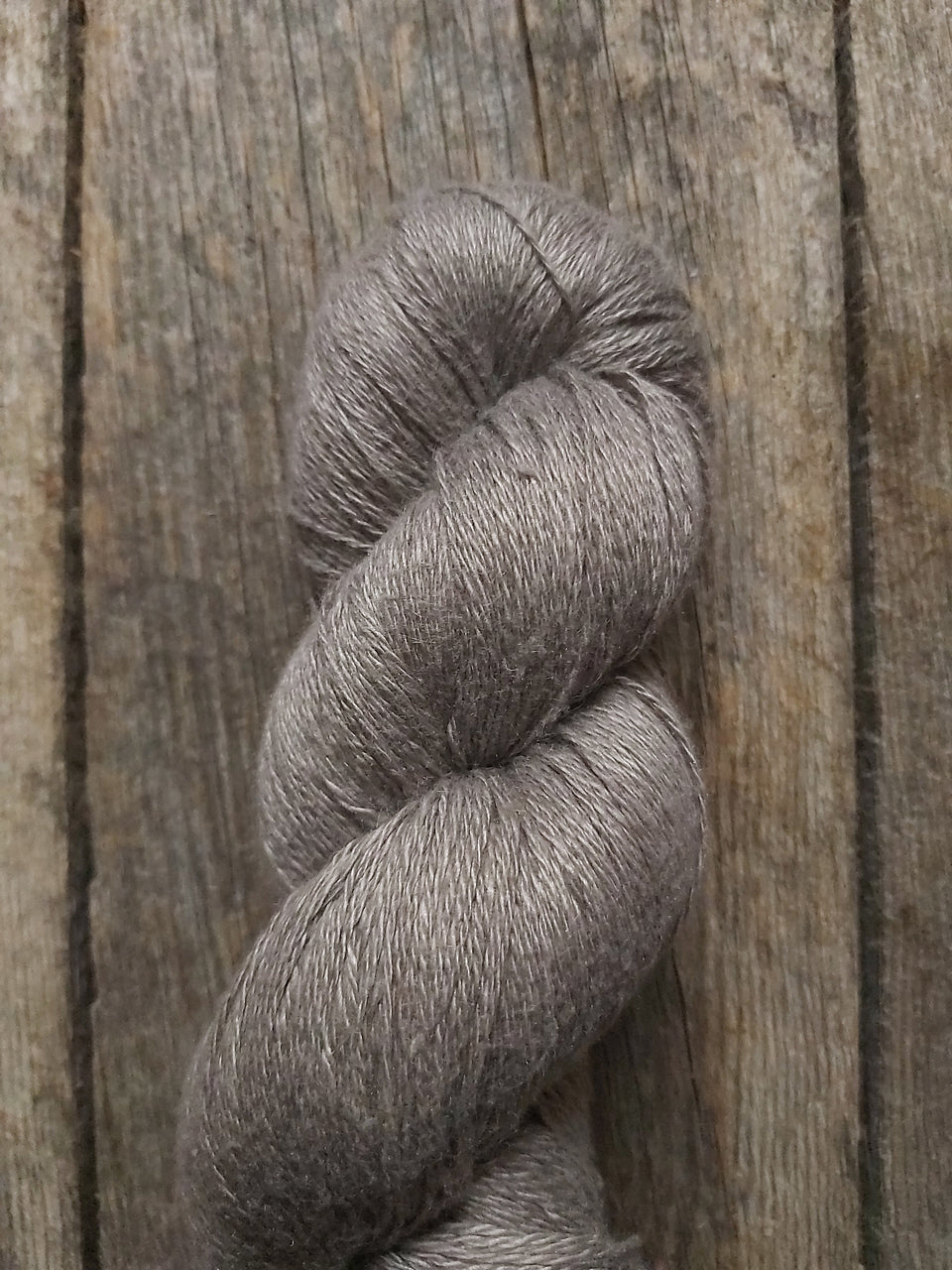Soie & lin - dentelle - Gris perle