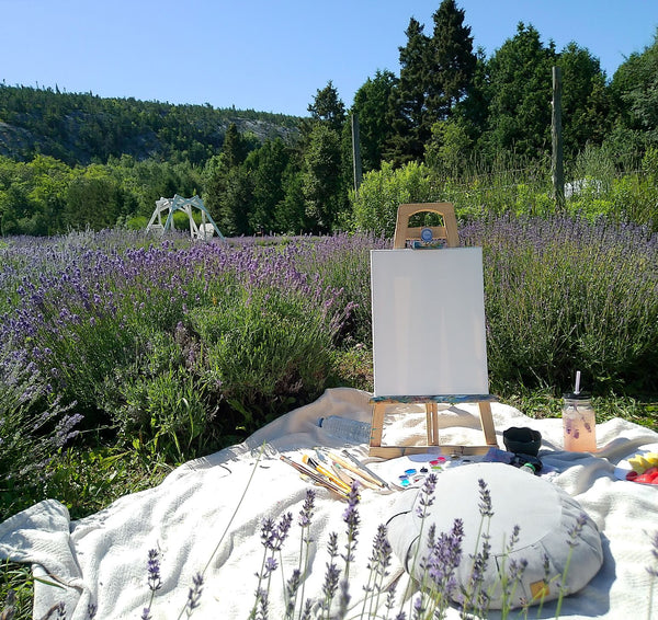 Atelier de peinture à l'acrylique dans la lavanderaie - 17 juillet