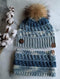 Kit DIY- teinture de laine mérinos avec des feuilles d'indigo japonais sèches- patron de tuque et col en crochet